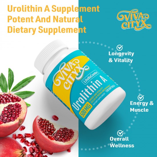 Vivacityx Urolithin A Supplement with NAD+, 700mg 120 Softgels